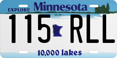 MN license plate 115RLL