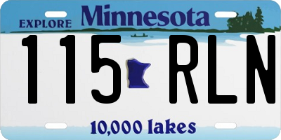 MN license plate 115RLN