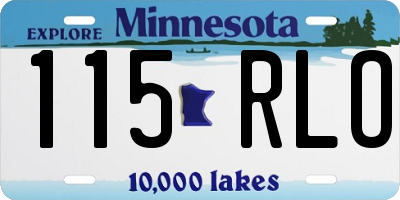 MN license plate 115RLO