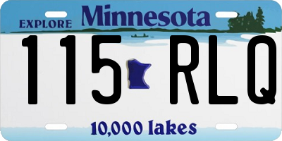 MN license plate 115RLQ