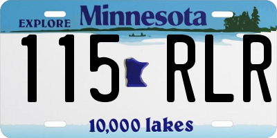 MN license plate 115RLR