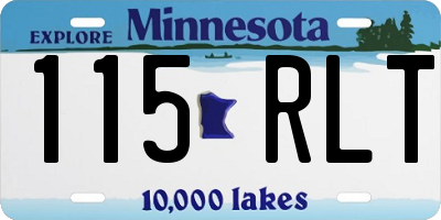 MN license plate 115RLT