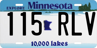 MN license plate 115RLV