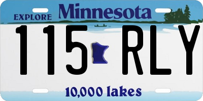 MN license plate 115RLY