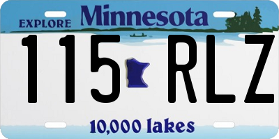 MN license plate 115RLZ