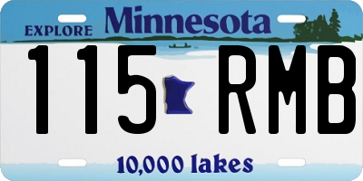 MN license plate 115RMB