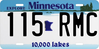 MN license plate 115RMC