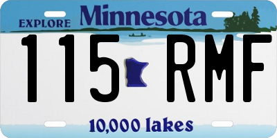MN license plate 115RMF