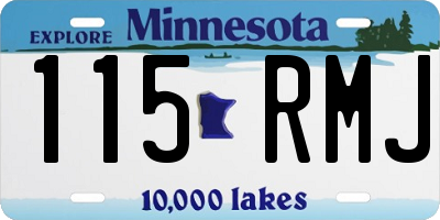 MN license plate 115RMJ