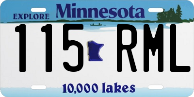 MN license plate 115RML