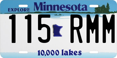 MN license plate 115RMM
