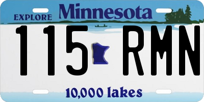 MN license plate 115RMN
