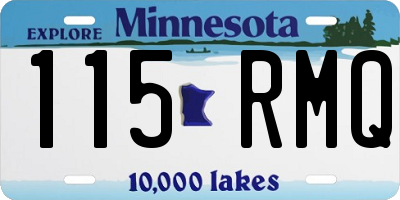 MN license plate 115RMQ