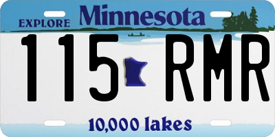 MN license plate 115RMR