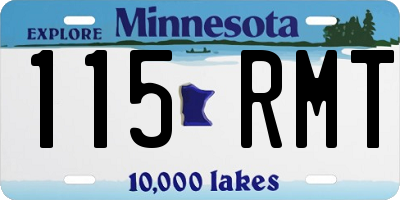 MN license plate 115RMT