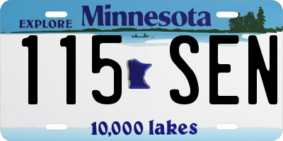 MN license plate 115SEN