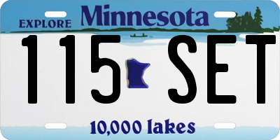 MN license plate 115SET