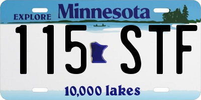 MN license plate 115STF
