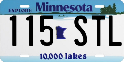 MN license plate 115STL