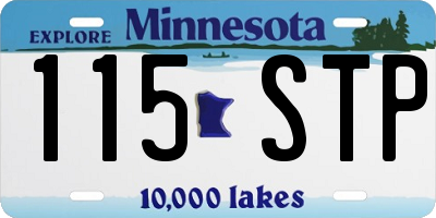 MN license plate 115STP