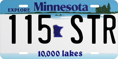 MN license plate 115STR