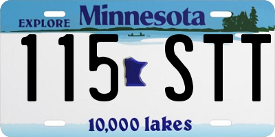MN license plate 115STT