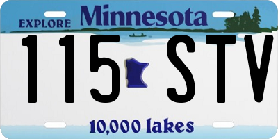 MN license plate 115STV