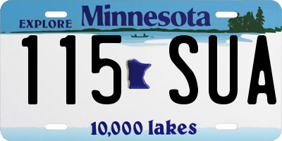 MN license plate 115SUA