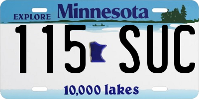 MN license plate 115SUC