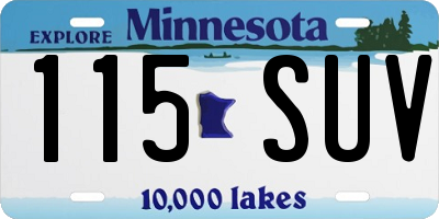 MN license plate 115SUV