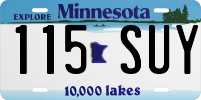 MN license plate 115SUY
