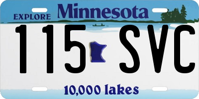 MN license plate 115SVC