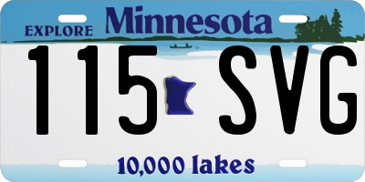 MN license plate 115SVG