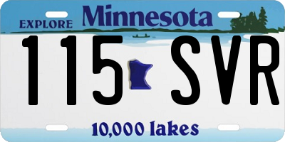 MN license plate 115SVR