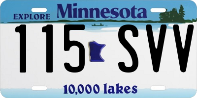 MN license plate 115SVV