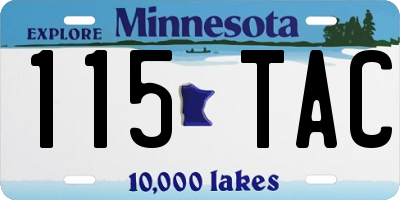 MN license plate 115TAC