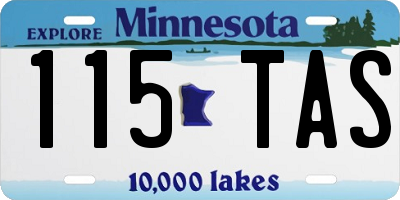 MN license plate 115TAS