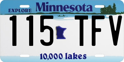 MN license plate 115TFV