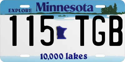 MN license plate 115TGB
