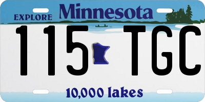 MN license plate 115TGC