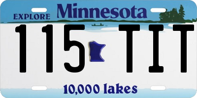 MN license plate 115TIT