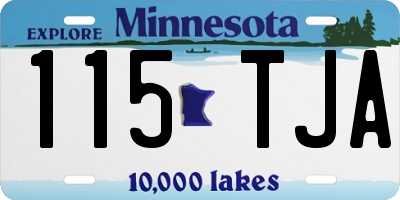 MN license plate 115TJA
