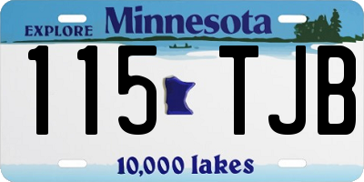MN license plate 115TJB