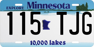 MN license plate 115TJG