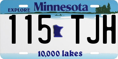 MN license plate 115TJH