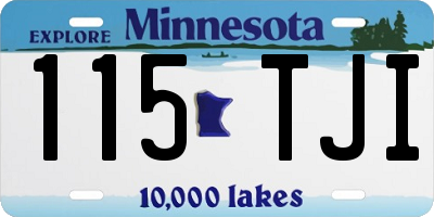 MN license plate 115TJI