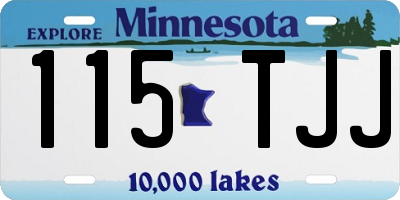 MN license plate 115TJJ