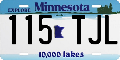 MN license plate 115TJL