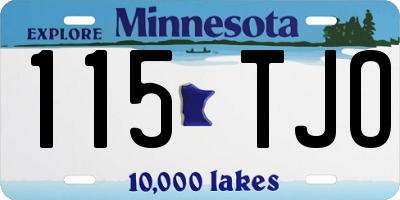 MN license plate 115TJO