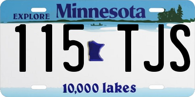 MN license plate 115TJS